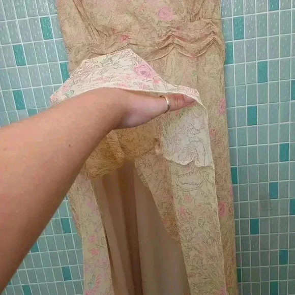 Jonathan Martin Woman Floral Flowy Sleeveless Dress Yellow and Pink - Picture 7 of 13